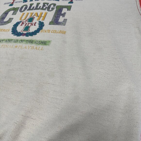 Vintage Utah College Sweatshirt Mens Large 90s Graphic Print Crew Neck - Picture 5 of 14
